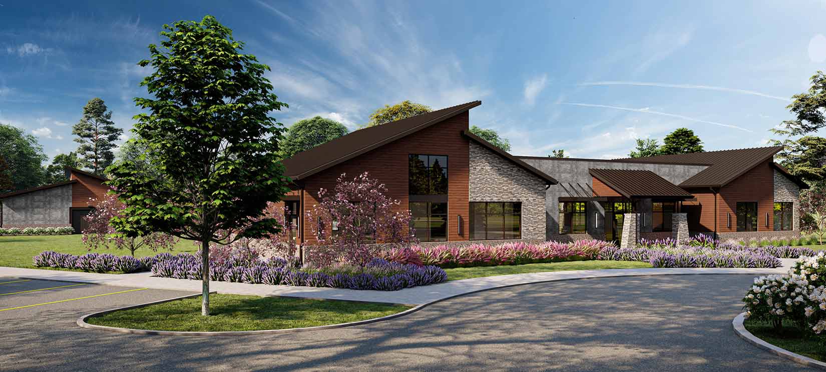 North Amenity Center Clubhouse Front Rendering at Nexus in Gallatin Tennessse