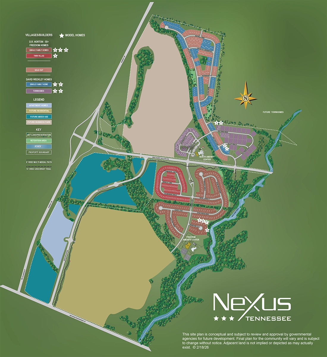 Community Site Plan for Nexus in Gallatin Tennessee